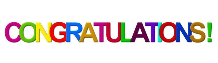 Congratulatin Icon, colored