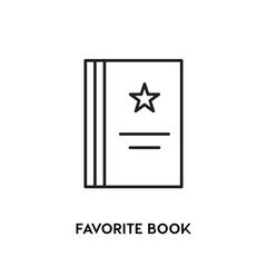 Favorite Book Vector Icon, library symbol. Modern, simple flat vector illustration for web site or mobile app