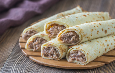 Crepes with tuna