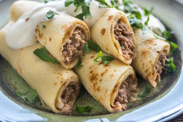 Crepes with tuna
