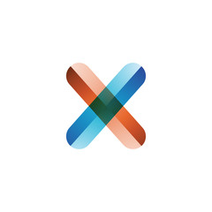 X letter color multiply logo