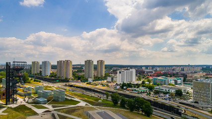 Katowice panorama miasta gwiazdy