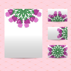 Set of blank templates.