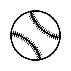 White and Black Baseball Ball Vector Icon Isolated