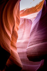 Texture of sandstone stone. Antelope Canyon Walls, Arizona