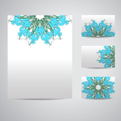 Set of blank templates.