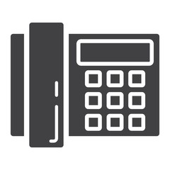 Home Phone solid icon, household and appliance, vector graphics, a glyph pattern on a white background, eps 10.