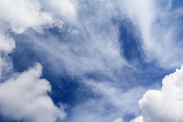 blue sky with cloud on background