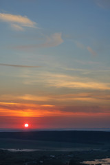 Summer landscape, view from the mountain.