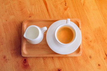 cup of coffee on the table