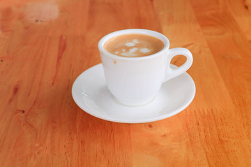 cup of coffee on the table