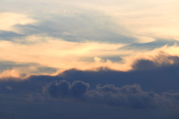 blue sky on evening with cloud on background