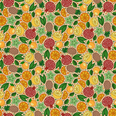 Exotic fruits. Background