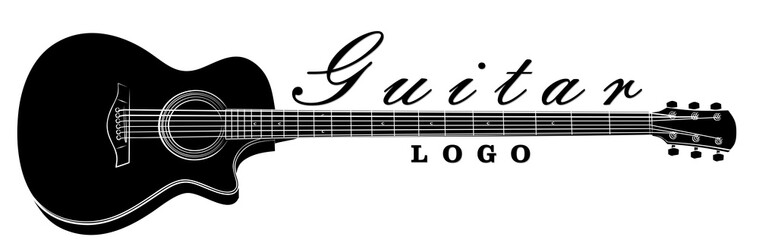 Fototapeta na wymiar Guitar logo. 