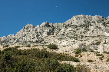 Sainte-Victoire mountain in south of France.