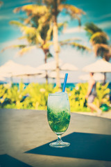 Tasty mojito on the beach