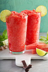 Watermelon slushie with lime