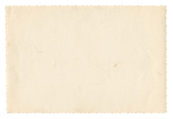 Texture old paper with traces of scuffs and stains. Isolated on white.