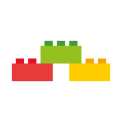 toy blocks structure icon vector illustration design