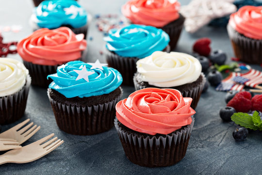 Cupcakes for the Fourth of July