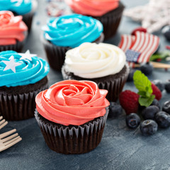 Cupcakes for the Fourth of July