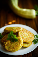 zucchini pancakes on a plate