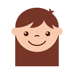 cute girl character icon vector illustration design