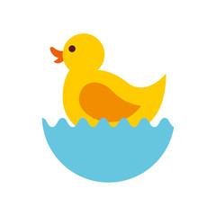 rubber duck toy icon vector illustration design