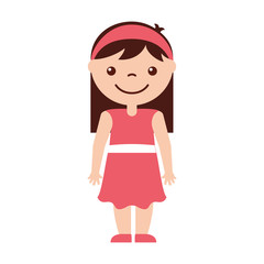 cute girl character icon vector illustration design
