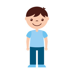 cute boy character icon vector illustration design