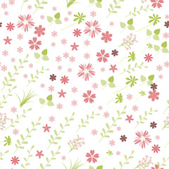 Vintage romantic vector trendy seamless pattern