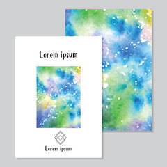 Art of watercolor stains of paint on watercolor paper