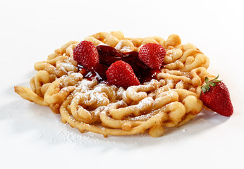 funnel cake w/strawberries