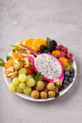 Exotic fruits on a tray