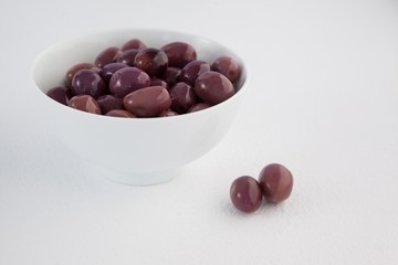 Close up of brown olives