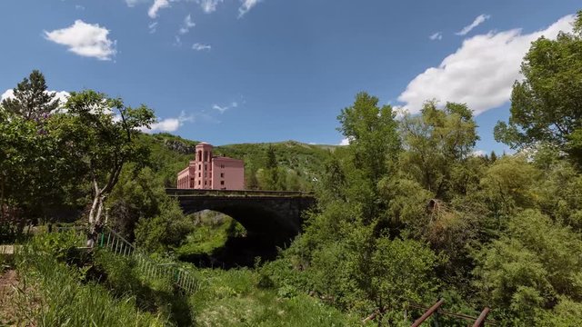 Buildings in Jermuk Armenia timelapse video