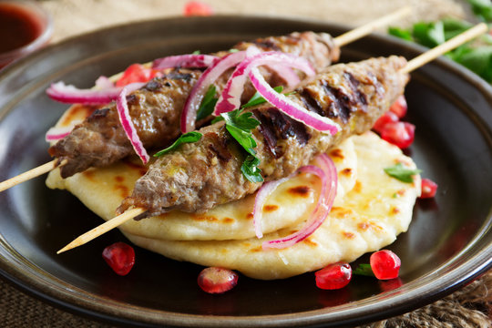 Lula kebab. Asian traditional meat dish