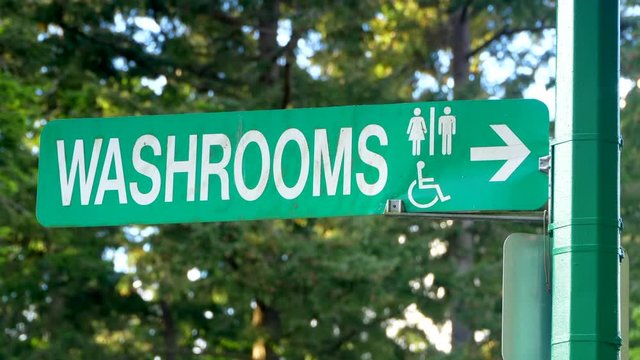 4K Washroom Toilet Sign, Restroom Water Closet Symbol, WC Symbol 