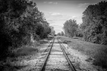 Fototapeta premium Perspective train tracks