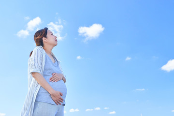 妊婦　青空