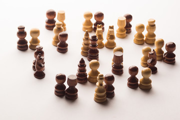 Chess pieces concept.