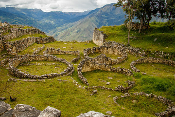 Ancient ruins of lost city in Kuelap, Peru
