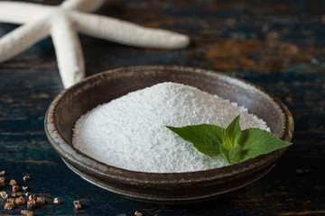 Honey Sage Epsom Salts in a Bowl