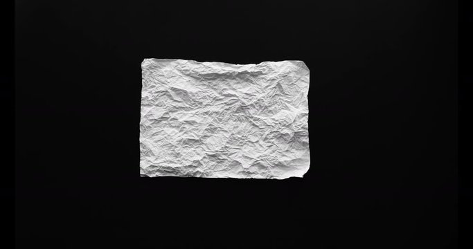 Paper crumple stop motion.