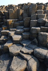 Hexagonal stones at Giant's Causeway - 163516604