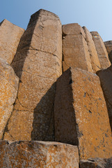 Vertical Hexagonal stones at Giant's Causeway - 163516612