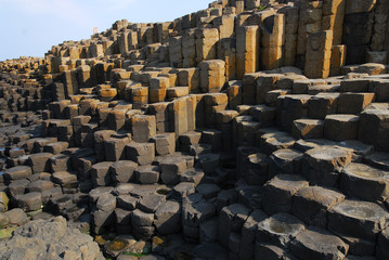 Hexagonal stones at Giant's Causeway - 163516620