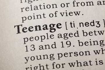 definition of teenage
