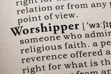 Obraz premium definition of worshipper