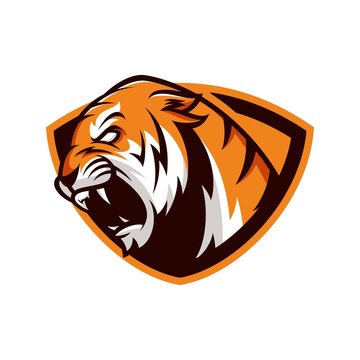 tiger lion animal wild mascot sport logo illustration vector 
